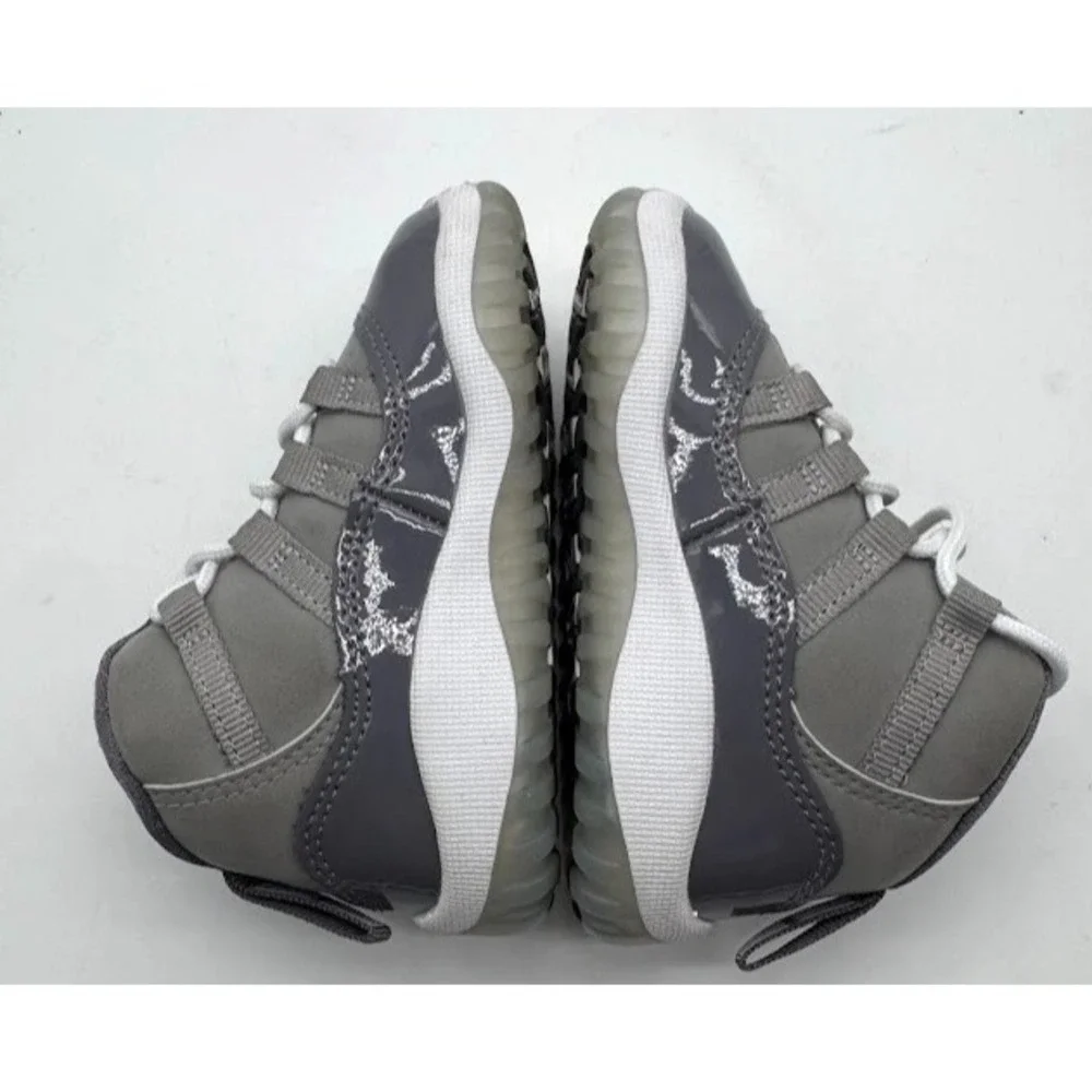 Nike Air Jordan 11 Retro Little Flex TD Cool Grey White 378040-005 Toddler 5C